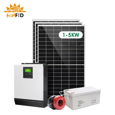 Ev için 2KW Kapalı Izgara Güneş Enerjisi Sistemi 12V 400Ah Güneş Paneli Fotovoltaik Sistemi