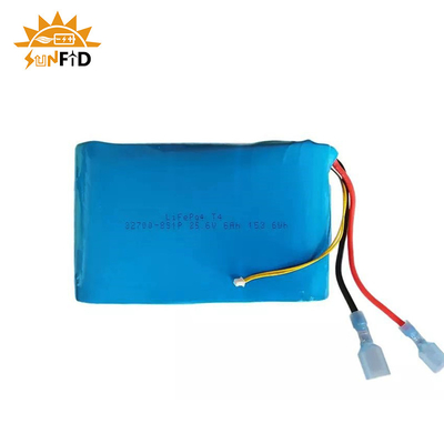 25.6v 6Ah Şarj Edilebilir Lityum Pil Paketi 8S1P Solar LED Aydınlatma LifePO4 Pil Paketi
