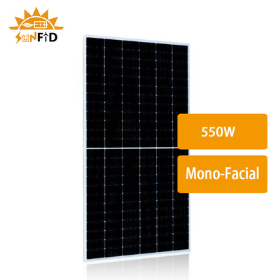 550W PERC Özelleştirilmiş Güneş Panelleri Yarım Hücre Mono Kristal Monofacial Yüksek Verimlilik