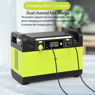 1500W Taşınabilir Güç İstasyonu Saf Sinüs Dalgası 1210Wh 5V-20V