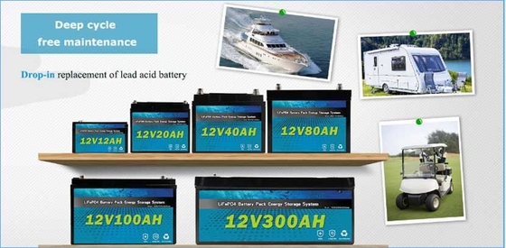 Karavanlar için Lifepo4 Boş Zaman Pilleri 12V 150AH RV Güneş Enerjisi Depolama Sistemi