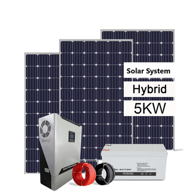 Piller ile Hibrit Off Grid Güneş Enerjisi Sistemi 3KW 5KW 8KW 10KW